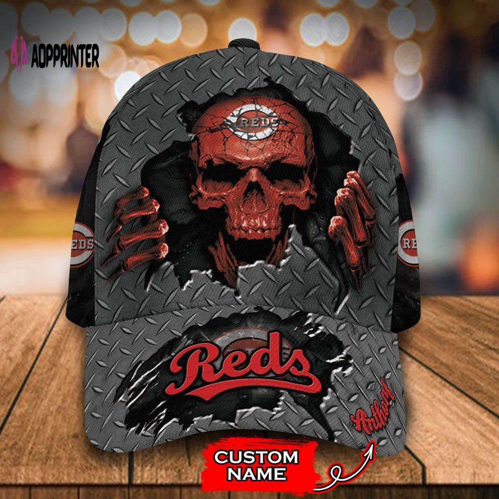 Customized MLB Cincinnati Reds Baseball Cap Skull For Fans Customized MLB Cincinnati Reds Baseball Cap Skull For Fans