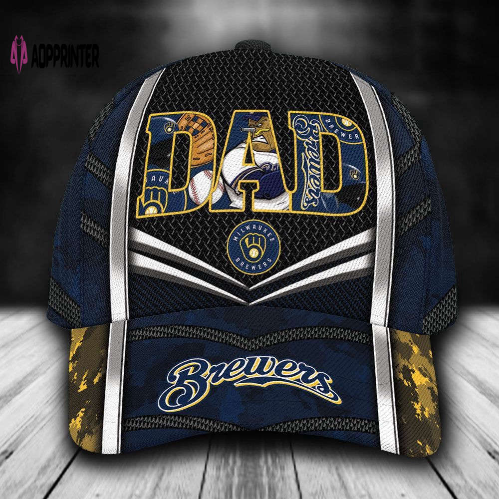 Customized MLB Milwaukee Brewers Baseball Cap Classic Style For Dad Customized MLB Milwaukee Brewers Baseball Cap Classic Style For Dad