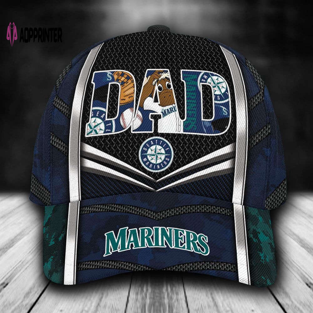Customized MLB Seattle Mariners Baseball Cap Classic Style For Dad Customized MLB Seattle Mariners Baseball Cap Classic Style For Dad