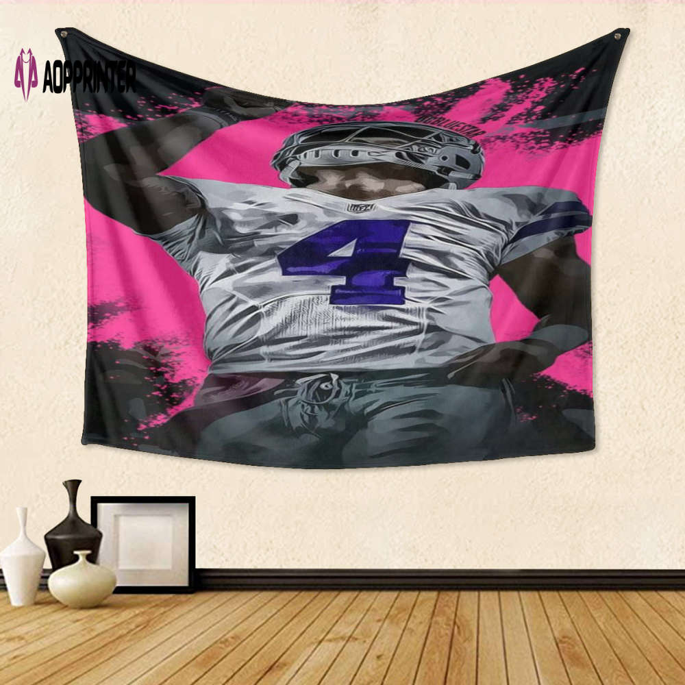 Dallas Cowboys Dak Prescott 5 Gift: Engaging 3D Full Printing Tapestry for True Fans! Dallas Cowboys Dak Prescott 5 Gift: Engaging 3D Full Printing Tapestry for True Fans!