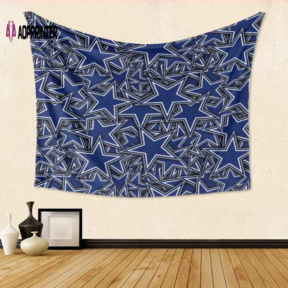 Dallas Cowboys Navy Star Gift For Fan 3D Full Printing Tapestry Dallas Cowboys Navy Star Gift For Fan 3D Full Printing Tapestry
