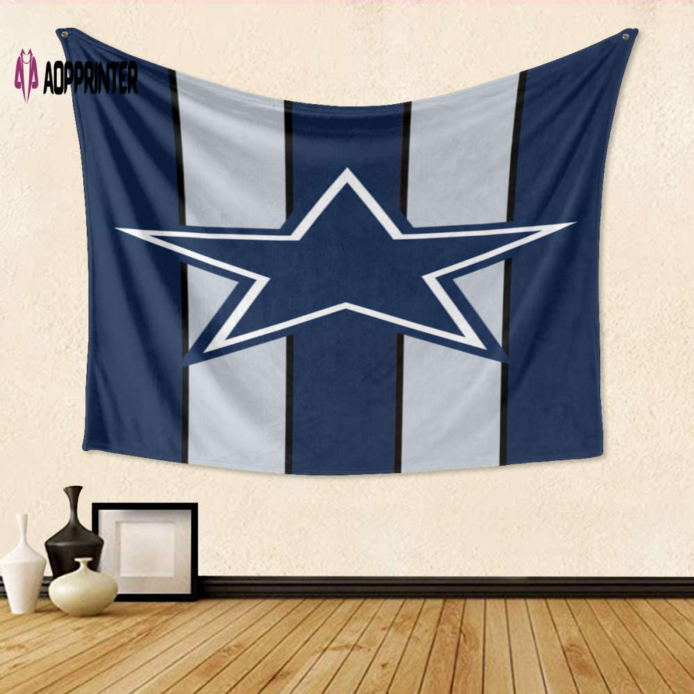 Dallas Cowboys Star Striped Navy Gift For Fan 3D Full Printing Tapestry Dallas Cowboys Star Striped Navy Gift For Fan 3D Full Printing Tapestry