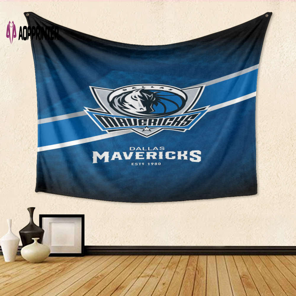 Dallas Mavericks Logo Art 18 Gift For Fan 3D Full Printing Tapestry Dallas Mavericks Logo Art 18 Gift For Fan 3D Full Printing Tapestry