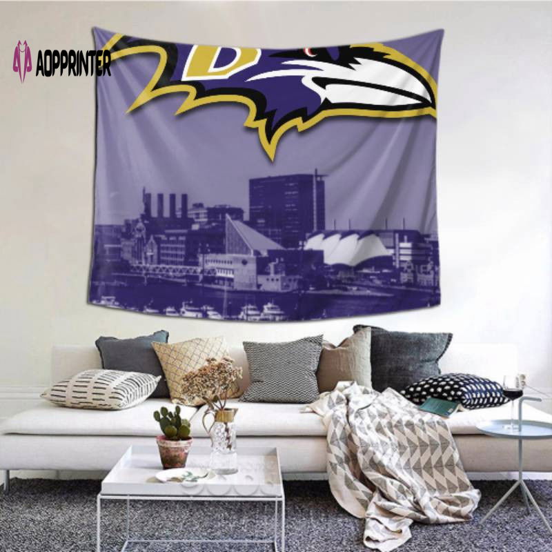 Baltimore Ravens Dorm Decor Tapestry – Perfect for Living Room & Bedroom Baltimore Ravens Dorm Decor Tapestry – Perfect for Living Room & Bedroom
