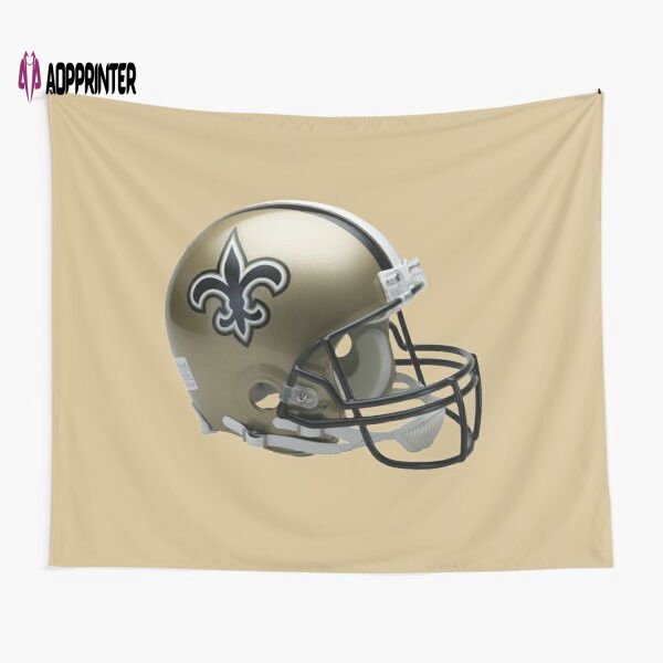 Helmet Saints Icon Tapestry Gifts For Fans Helmet Saints Icon Tapestry Gifts For Fans