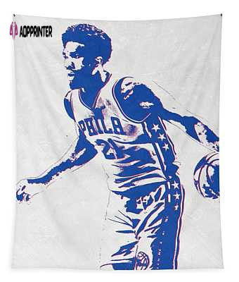 Joel Embiid Philadelphia Sixers Pixel Art Joe Hamilton Tapestry Joel Embiid Philadelphia Sixers Pixel Art Joe Hamilton Tapestry