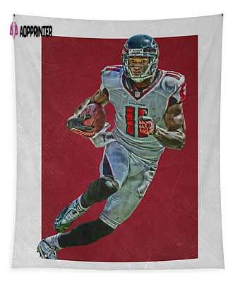 Julio Jones Atlanta Falcons Art 2 Joe Hamilton Tapestry Julio Jones Atlanta Falcons Art 2 Joe Hamilton Tapestry