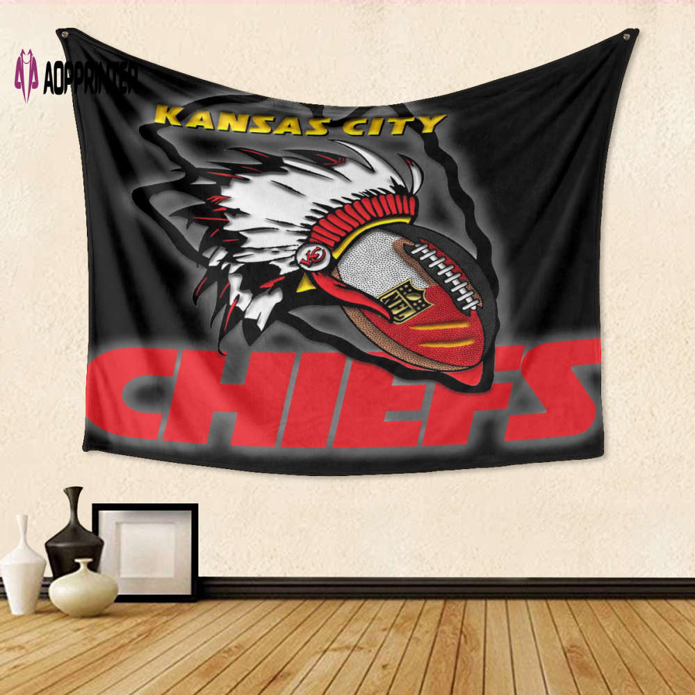 Kansas City Chiefs Emblem v6 Gift For Fan 3D Full Printing Tapestry Kansas City Chiefs Emblem v6 Gift For Fan 3D Full Printing Tapestry