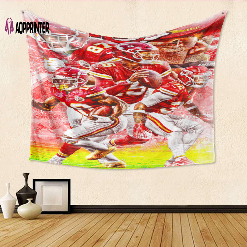 Kansas City Chiefs Team v13 Tapestry – Perfect 3D Full Printing Gift for Fans Kansas City Chiefs Team v13 Tapestry – Perfect 3D Full Printing Gift for Fans