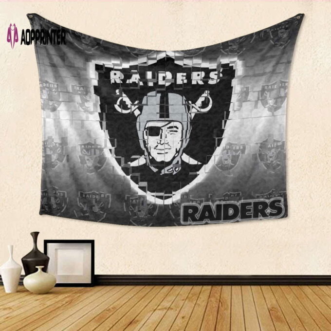 Get Your Las Vegas Raiders Logo Art6 Gift – 3D Full Printing Tapestry