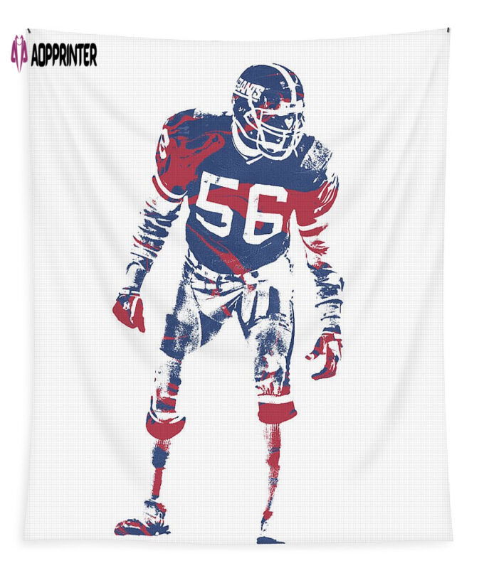 Lawrence Taylor New York Giants Pixel Art 4 Tapestry Gifts For Fans