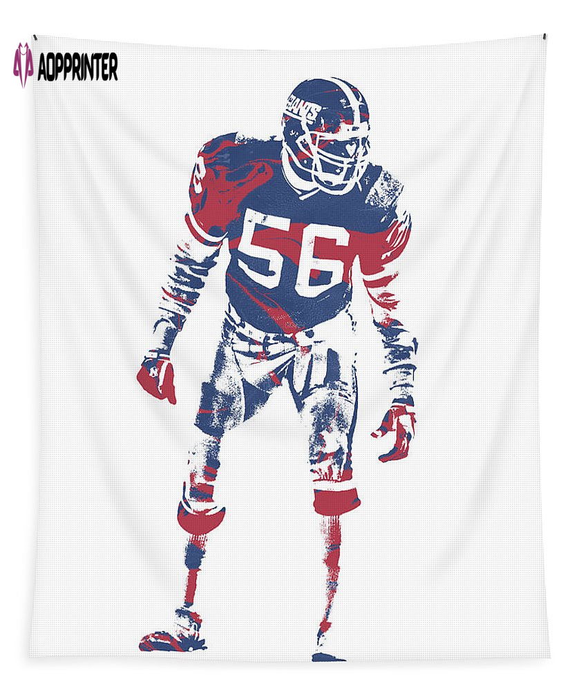 Lawrence Taylor New York Giants Pixel Art 4 Tapestry Gifts For Fans Lawrence Taylor New York Giants Pixel Art 4 Tapestry Gifts For Fans
