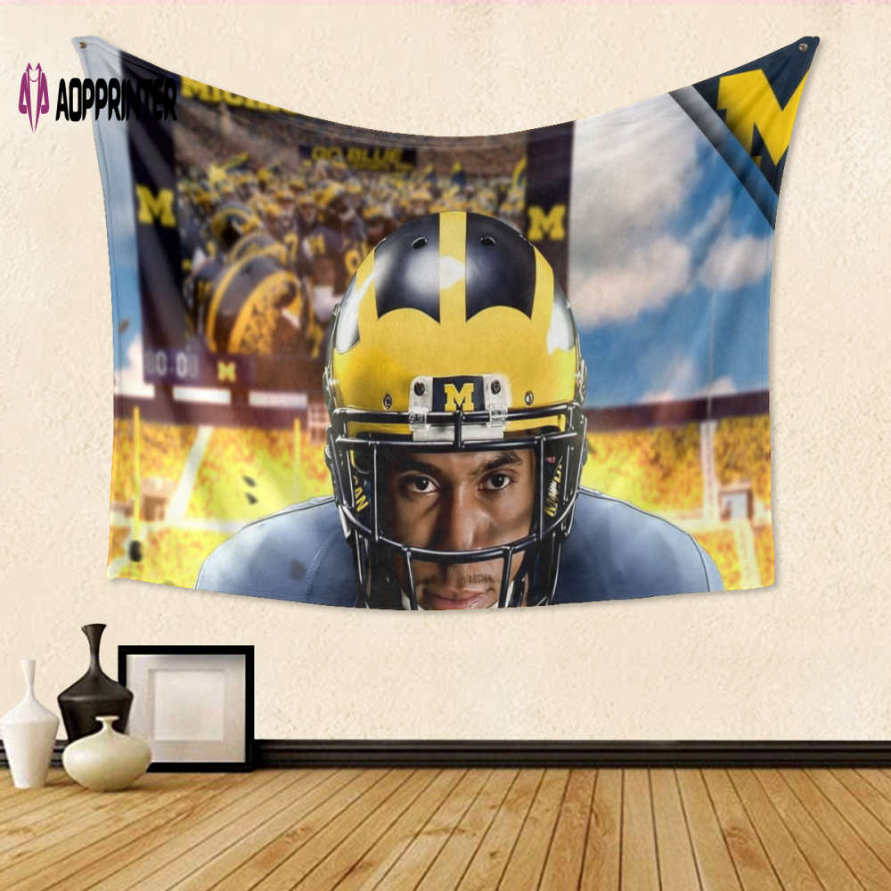 Michigan Wolverines TA9 Gift: 3D Full Printing Tapestry for Ultimate Fan Michigan Wolverines TA9 Gift: 3D Full Printing Tapestry for Ultimate Fan