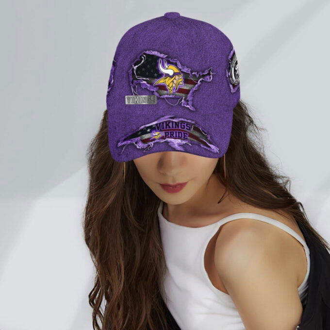 Minnesota Vikings American Flag Classic Baseball Classic Baseball Classic Cap Men Hat Men Hat
