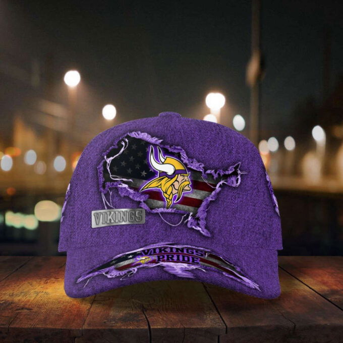 Minnesota Vikings American Flag Classic Baseball Classic Baseball Classic Cap Men Hat Men Hat