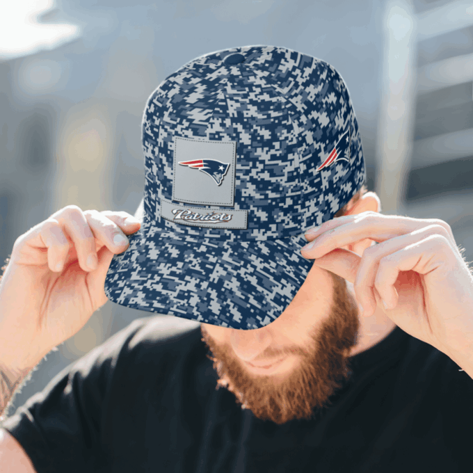 New England Patriots Digital Camo AOP Classic Baseball Classic Baseball Classic Cap Men Hat Men Hat