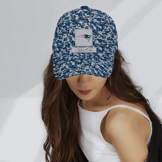 New England Patriots Digital Camo AOP Classic Baseball Classic Baseball Classic Cap Men Hat Men Hat