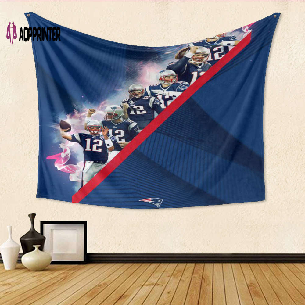 New England Patriots Tom Brady13 Gift: Engaging 3D Full Printing Tapestry for True Fans! New England Patriots Tom Brady13 Gift: Engaging 3D Full Printing Tapestry for True Fans!