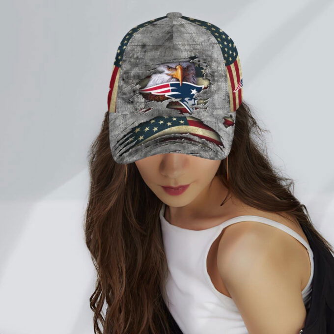 New England Patriots Vintage American Flag Royalty Baseball Classic Baseball Classic Cap Men Hat Men Hat