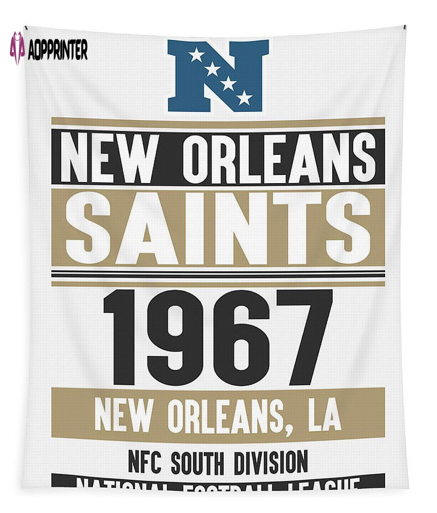 New Orleans Saints Team Poster 10 Tapestry Gifts For Fans New Orleans Saints Team Poster 10 Tapestry Gifts For Fans