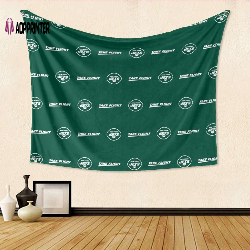 New York Jets Emblem v14 Gift: 3D Full Printing Tapestry for True Fans New York Jets Emblem v14 Gift: 3D Full Printing Tapestry for True Fans