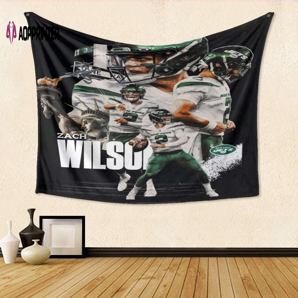 Official New York Jets Zach Wilson1 Tapestry – Perfect Gift for Fans 3D Full Printing Design Official New York Jets Zach Wilson1 Tapestry – Perfect Gift for Fans 3D Full Printing Design