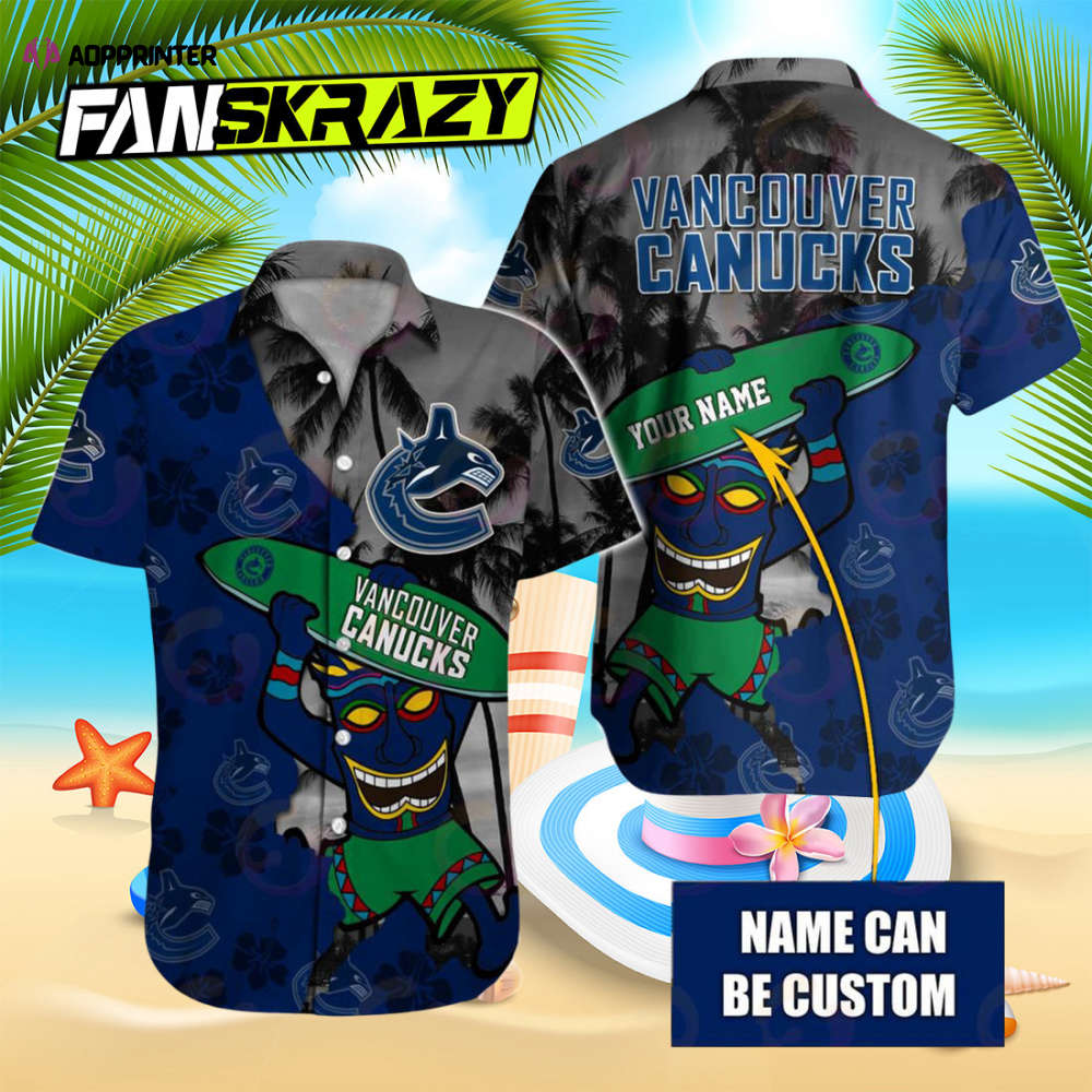 NHL Vancouver Canucks Special Native Hawaiians Design Button Shirt NHL Vancouver Canucks Special Native Hawaiians Design Button Shirt