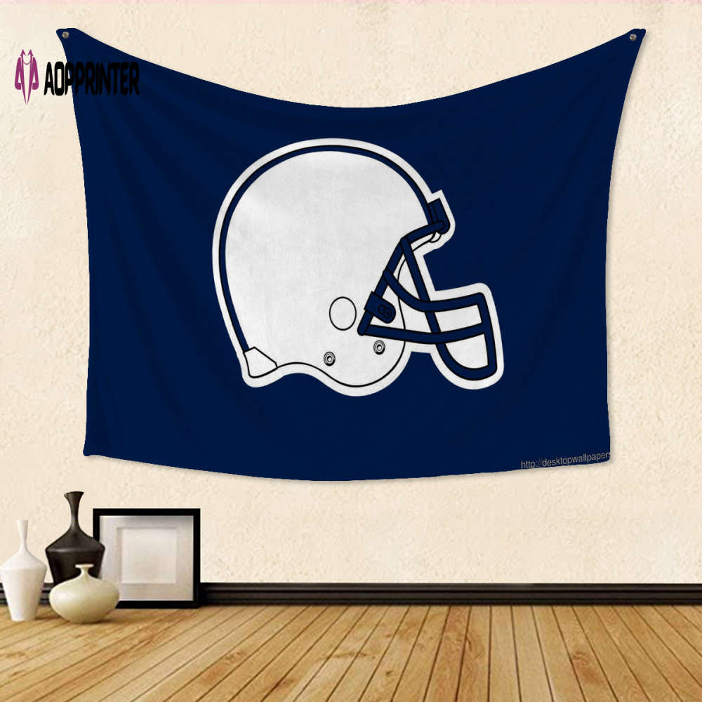 Official Penn State Nittany Lions Helmet Tapestry – Perfect Gift for Fans! 3D Full Printing Official Penn State Nittany Lions Helmet Tapestry – Perfect Gift for Fans! 3D Full Printing