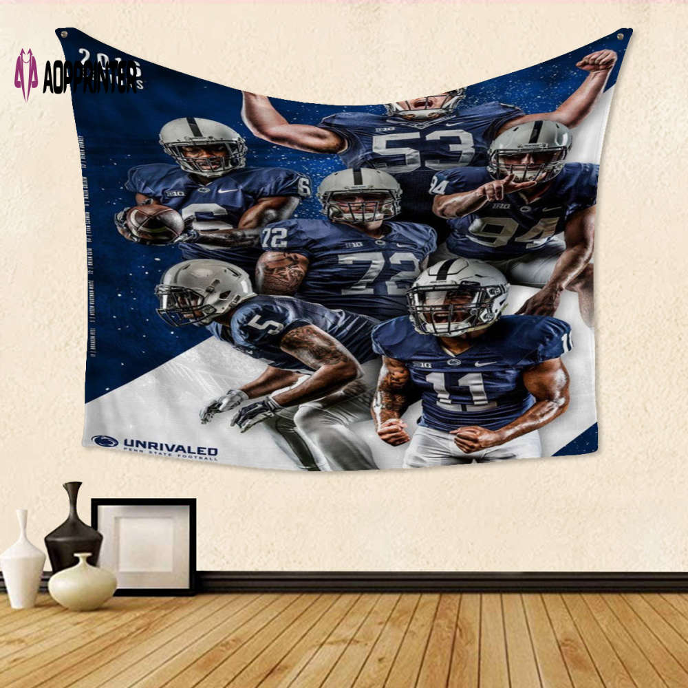 Official Penn State Nittany Lions Players Tapestry – Perfect Gift for Fans! 3D Full Printing Official Penn State Nittany Lions Players Tapestry – Perfect Gift for Fans! 3D Full Printing