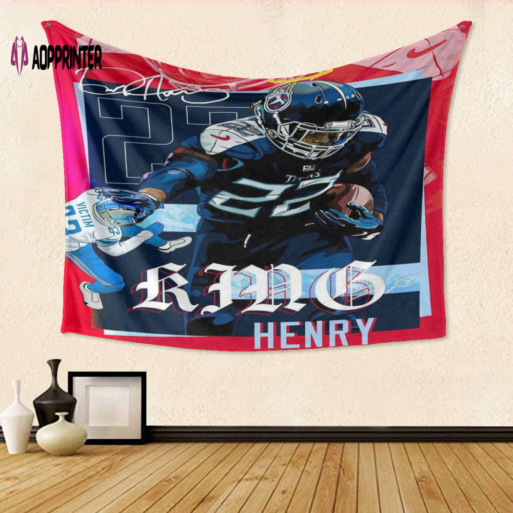 Tennessee Titans Derrick Henry2 Gift: Engaging 3D Full Printing Tapestry for Fans Tennessee Titans Derrick Henry2 Gift: Engaging 3D Full Printing Tapestry for Fans