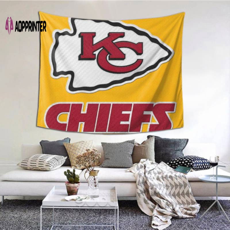 Chiefs Tapestry Wall Hanging – Kansas City Decor for Football Fans Chiefs Tapestry Wall Hanging – Kansas City Decor for Football Fans
