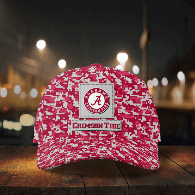 Alabama Crimson Tide Digital Camo AOP Classic Baseball Classic Baseball Classic Cap Men Hat Men Hat