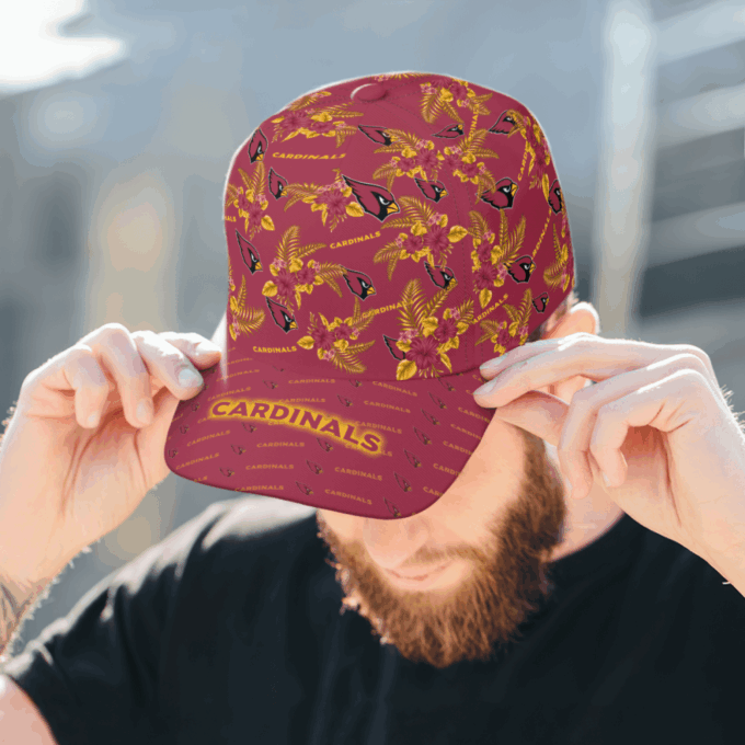Arizona Cardinals Floral Hawaiian Adjustable Baseball Classic Baseball Classic Cap Men Hat Men Hat