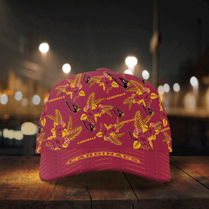 Arizona Cardinals Floral Hawaiian Adjustable Baseball Classic Baseball Classic Cap Men Hat Men Hat