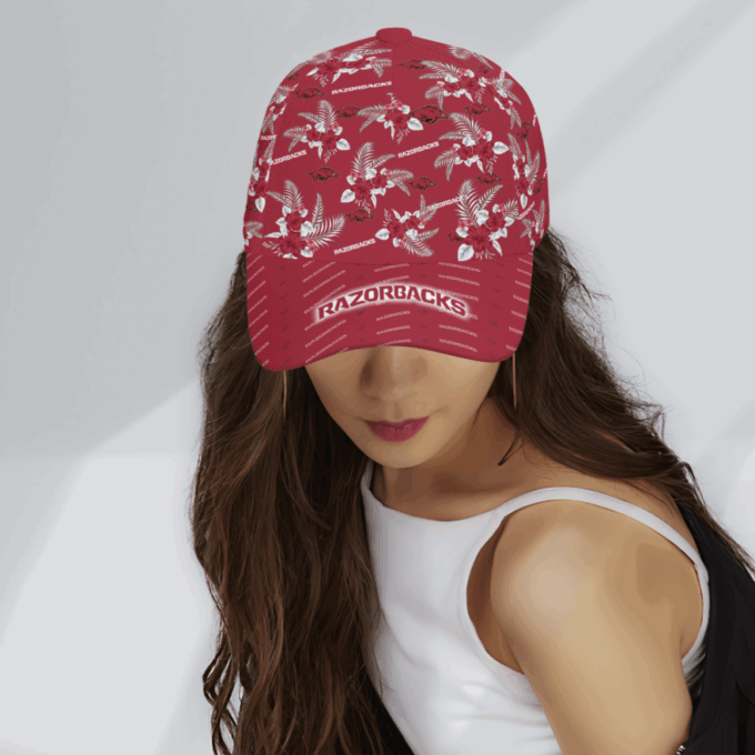 Arkansas Razorbacks Floral Hawaiian Adjustable Baseball Classic Cap Men Hat