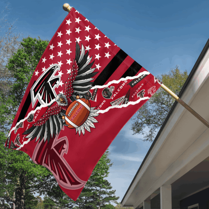 Atlanta Falcons American Landscape House Flag