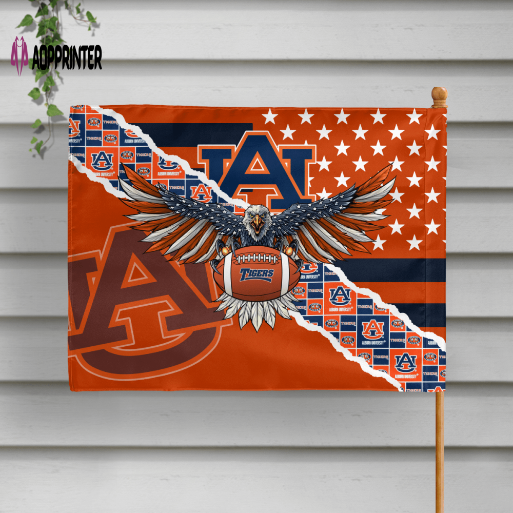 Auburn Tigers American Landscape House Flag Auburn Tigers American Landscape House Flag