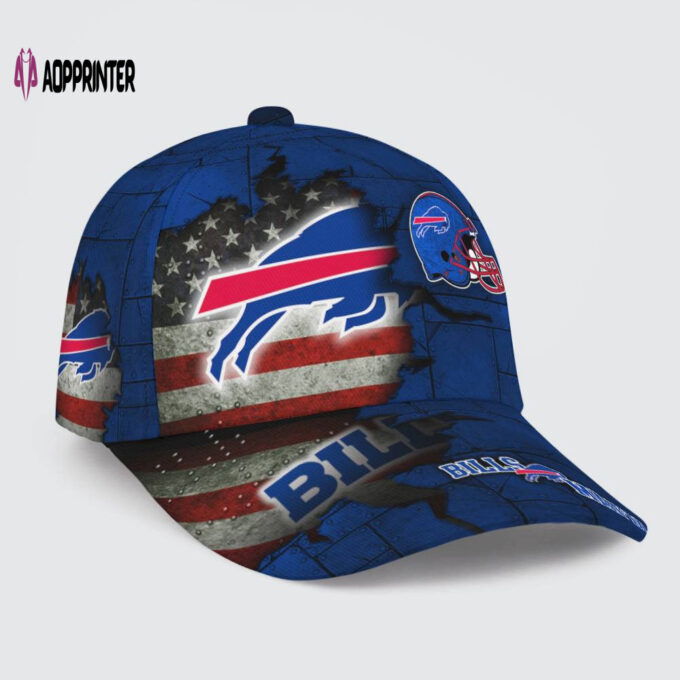 Buffalo Bills American Flag Metal Printed Baseball Classic Baseball Classic Cap Men Hat Men Hat