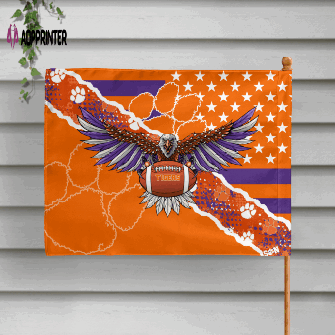 Clemson Tigers American Landscape House Flag