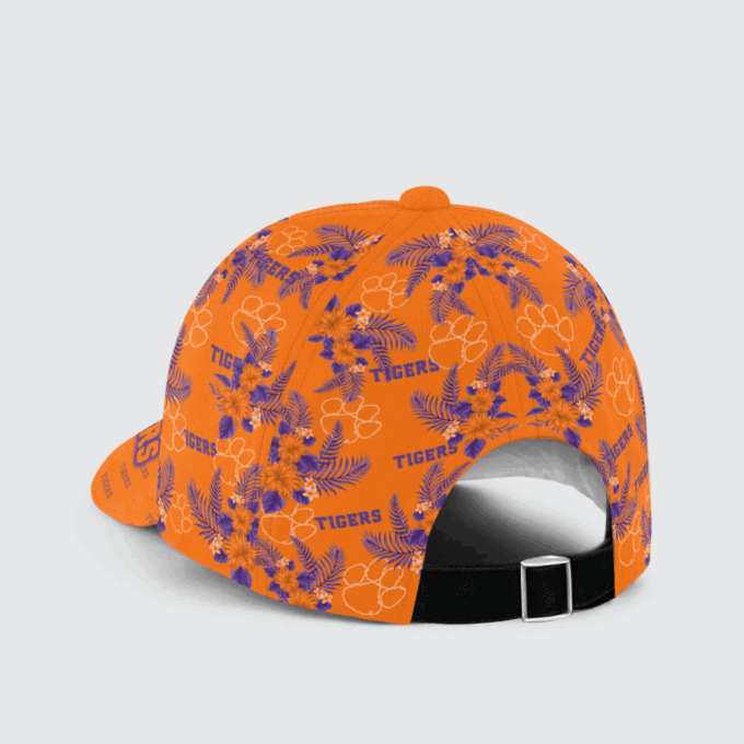 Clemson Tigers Floral Hawaiian Adjustable Baseball Classic Baseball Classic Cap Men Hat Men Hat