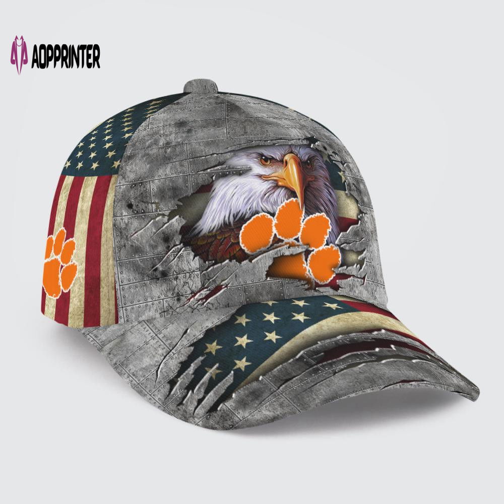 Clemson Tigers Vintage American Flag Royalty Baseball Classic Baseball Classic Cap Men Hat Men Hat Clemson Tigers Vintage American Flag Royalty Baseball Classic Baseball Classic Cap Men Hat Men Hat