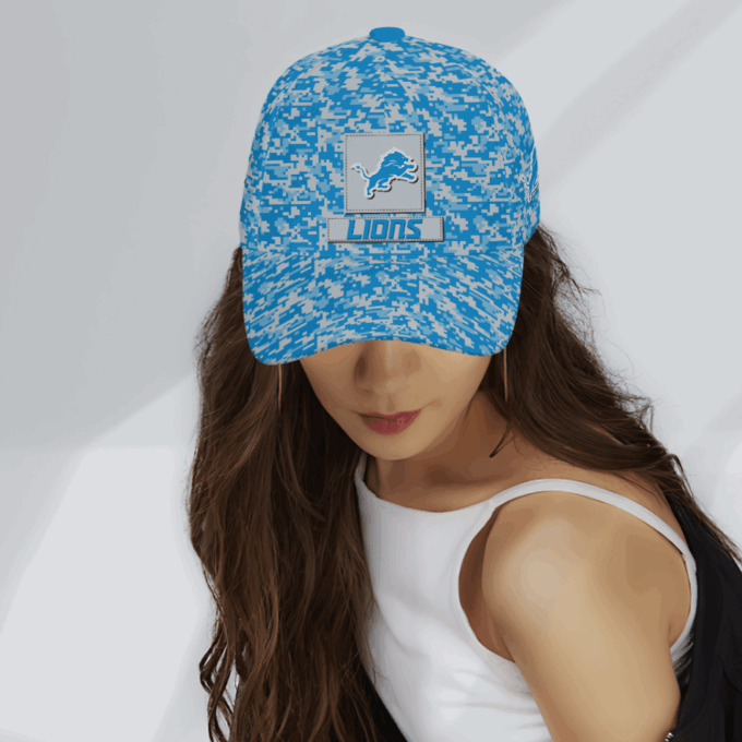 Detroit Lions Digital Camo AOP Classic Baseball Classic Cap Men Hat