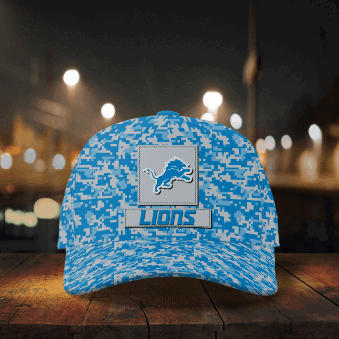 Detroit Lions Digital Camo AOP Classic Baseball Classic Cap Men Hat
