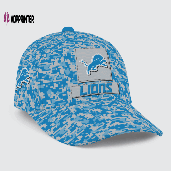 Detroit Lions Digital Camo AOP Classic Baseball Classic Cap Men Hat