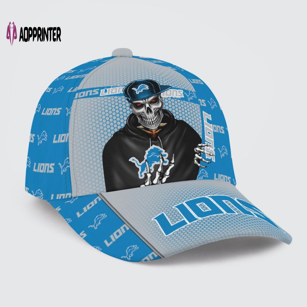 Detroit Lions Skull Team Logo Baseball Classic Cap Men Hat Detroit Lions Skull Team Logo Baseball Classic Cap Men Hat