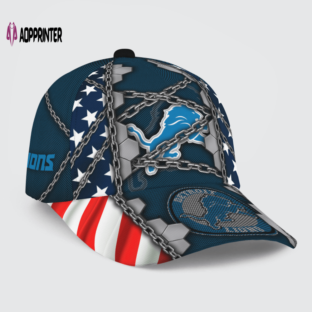 Detroit Lions Stars & Stripes Chain Printed Baseball Classic Baseball Classic Cap Men Hat Men Hat Detroit Lions Stars & Stripes Chain Printed Baseball Classic Baseball Classic Cap Men Hat Men Hat
