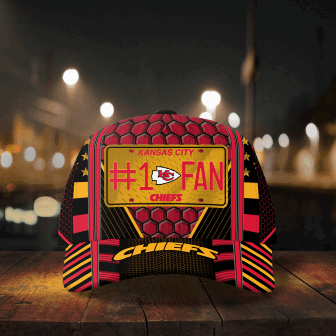 Kansas City Chiefs #1 Fan All Over Print Baseball Classic Baseball Classic Cap Men Hat Men Hat