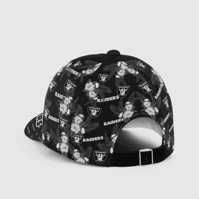 Las Vegas Raiders Floral Hawaiian Adjustable Baseball Classic Baseball Classic Cap Men Hat Men Hat