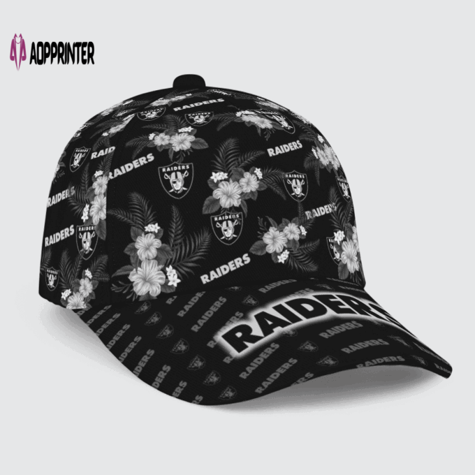 Las Vegas Raiders Floral Hawaiian Adjustable Baseball Classic Baseball Classic Cap Men Hat Men Hat