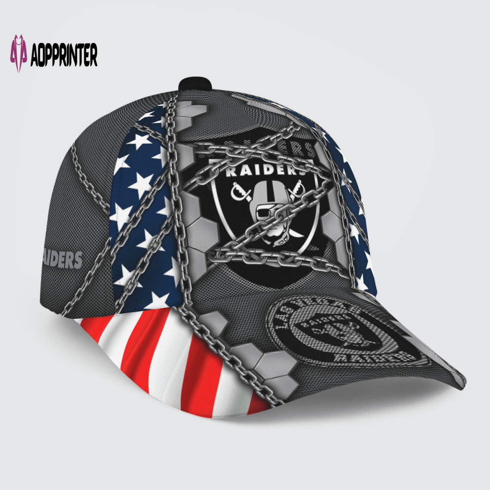 Las Vegas Raiders Stars & Stripes Chain Printed Baseball Classic Baseball Classic Cap Men Hat Men Hat Las Vegas Raiders Stars & Stripes Chain Printed Baseball Classic Baseball Classic Cap Men Hat Men Hat